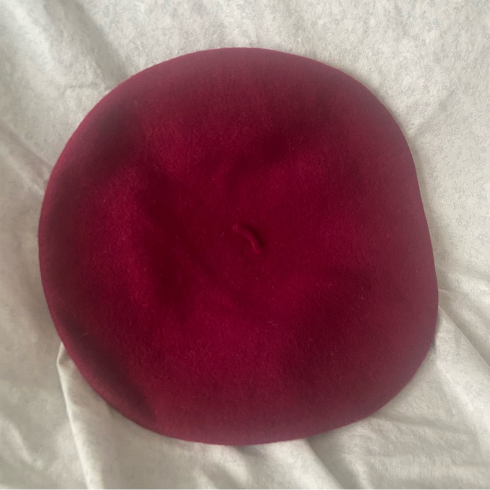 Vintage Burgundy Wool Beret